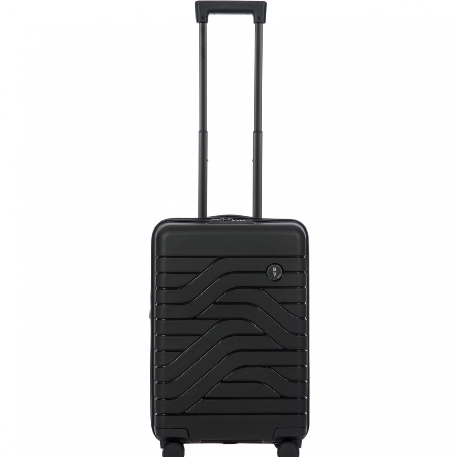 Luggage: Travel Bags And Suitcases BRIC'S BY | Bric'S By Ulisse Black Hardside Cabin Spinner Expandable Suitcase, S H. 55Cm / 21.7 B1Y08430.001