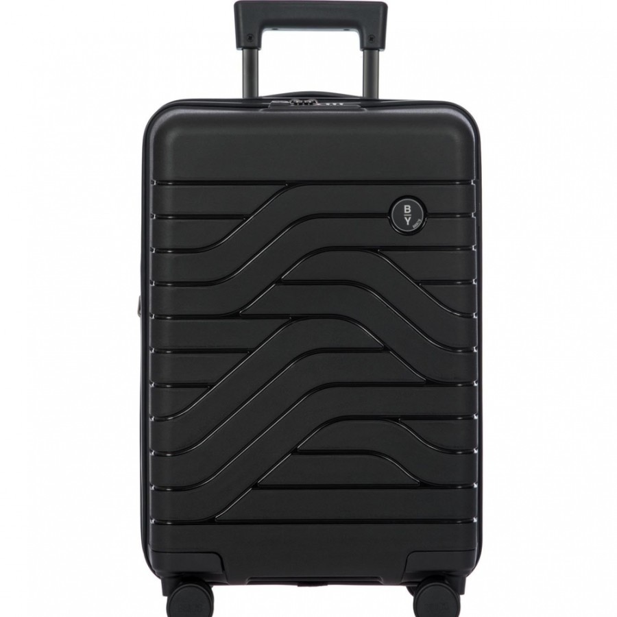 Luggage: Travel Bags And Suitcases BRIC'S BY | Bric'S By Ulisse Black Hardside Cabin Spinner Expandable Suitcase, S H. 55Cm / 21.7 B1Y08430.001