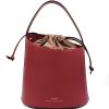 Ladies Bags ARCADIA | Arcadia Bucket Bag With Asymmetric Shape Of Burgundy Leather Made In Italy 4773B