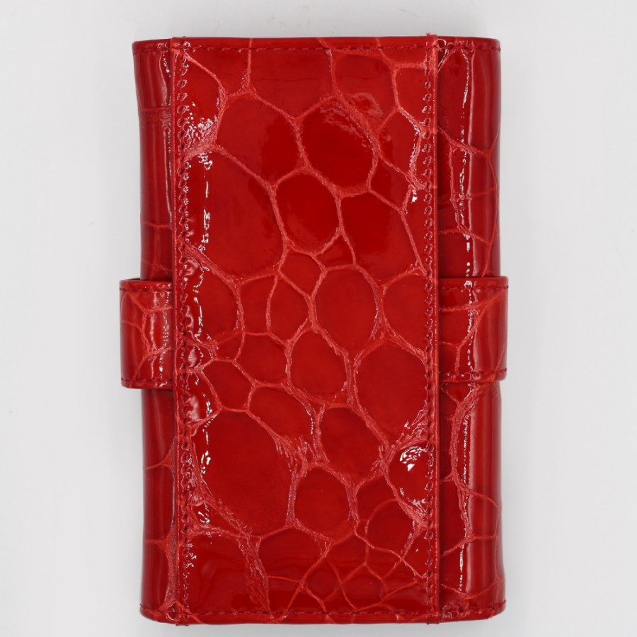 Ladies Accessories Gilda Tonelli | Gilda Tonelli Women'S Fashion Shiny Red Leather Flap Wallet 1218-Rosso