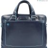 Business Bags PIQUADRO | Piquadro Men'S Blue Leather Business Laptop Bag Ca3335B2/Blu2