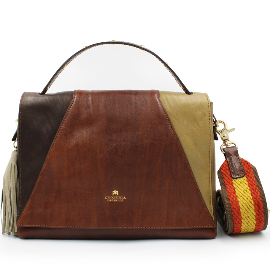 Ladies Bags Cuoieria Fiorentina | Cuoieria Fiorentina Satchel Bag Of Vegetable Tanned Leather With Vintage Effect B000005875050