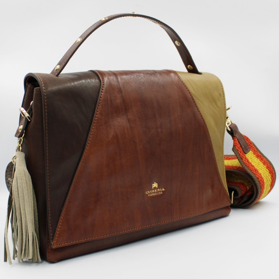 Ladies Bags Cuoieria Fiorentina | Cuoieria Fiorentina Satchel Bag Of Vegetable Tanned Leather With Vintage Effect B000005875050