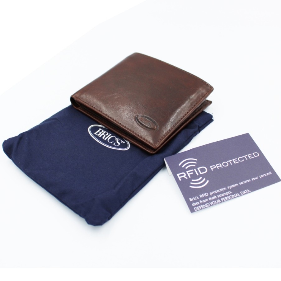 Mens Accessories BRIC'S | Bric'S Men'S Wallet Of Brown Vegetable-Tanned Leather Bh109217