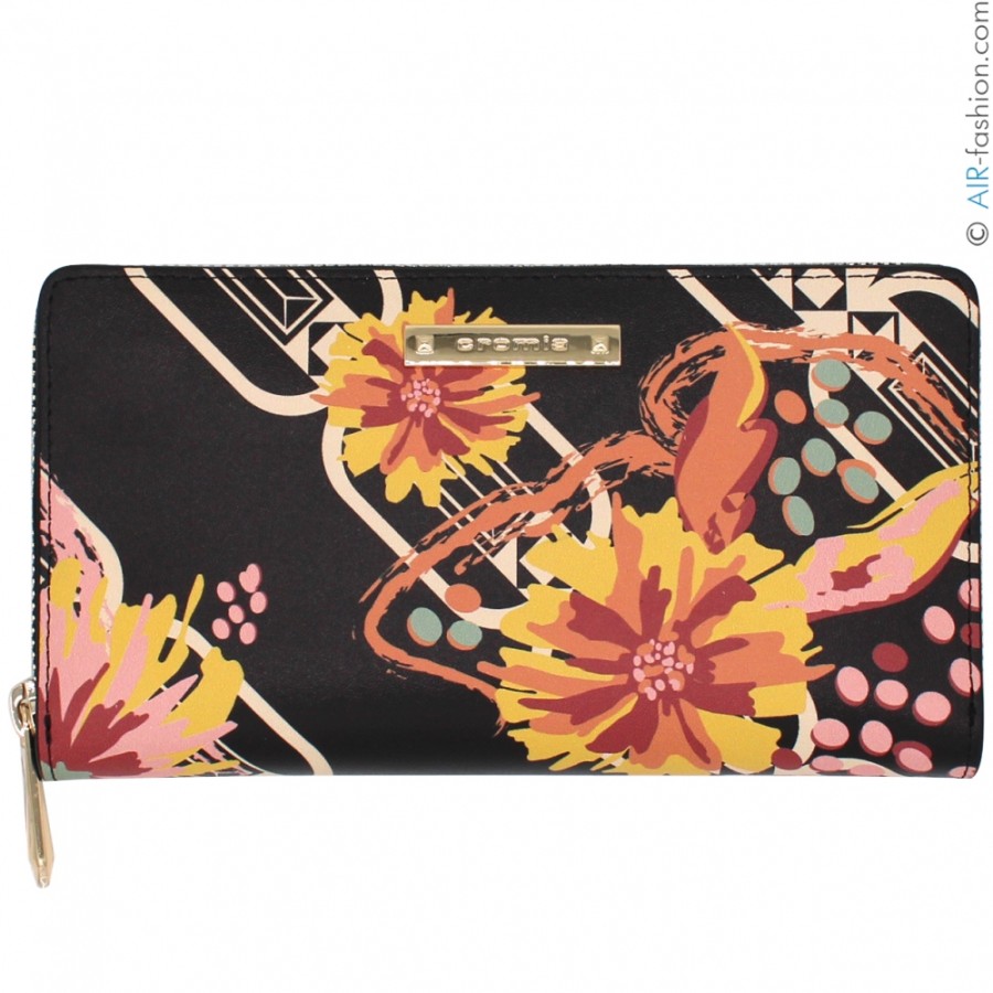 Ladies Accessories Cromia | Cromia Multi-Pocket Wallet Of Leather With Floral Pattern, Made In Italy 2641301