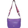 Ladies Bags M*BRC | M*Brc Purple Leather Shoulder Bag, Made In Italy F103