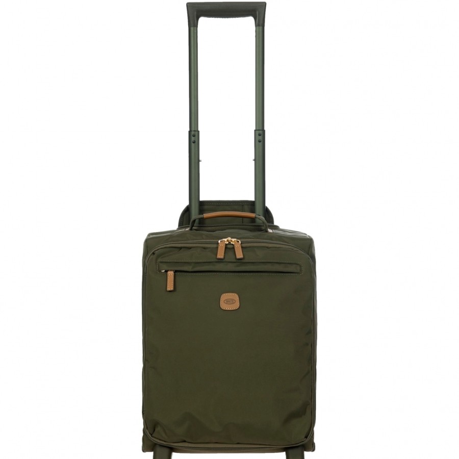 Luggage: Travel Bags And Suitcases BRIC'S | Bric'S X-Collection Green Olive Nylon Softside Carry-On Underseat Spinner Trunk, Xs Bxl58103.078