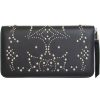 Ladies Accessories ABRO | Abro Women'S Black Leather Wallet With Studs 027516