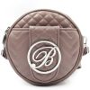 Ladies Bags Blumarine | Blumarine Trendy Beige-Pink Leather Quilted Round Bag B83Pwb730012050