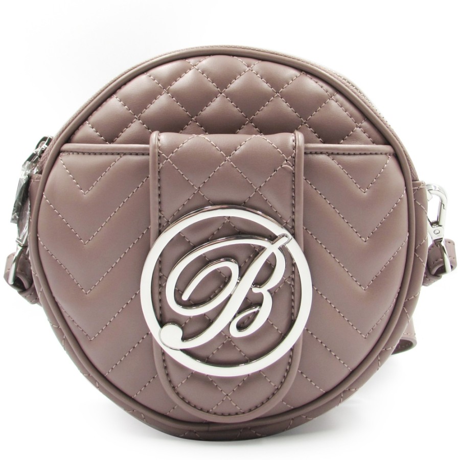 Ladies Bags Blumarine | Blumarine Trendy Beige-Pink Leather Quilted Round Bag B83Pwb730012050