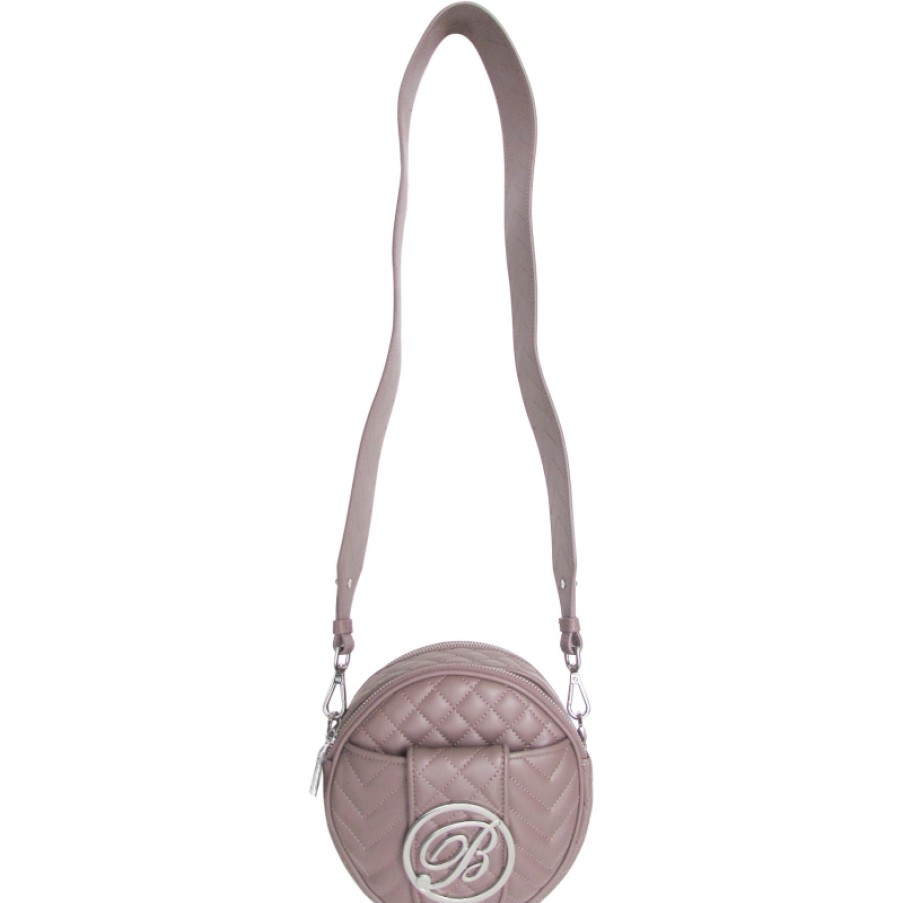 Ladies Bags Blumarine | Blumarine Trendy Beige-Pink Leather Quilted Round Bag B83Pwb730012050