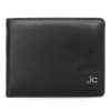 Mens Accessories J&C Jackyceline | J&C Jackyceline Black Leather Men'S Wallet Cop168-03-Black