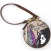 Ladies Accessories Braccialini | Braccialini Round Zipper Coin Purse Beige With Colorful Dubai Illustrations B16118-818