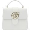 Ladies Bags Blumarine | Blumarine Bag With Flap Of Lizard Printed & Smooth White Leather B91Pwb910042010