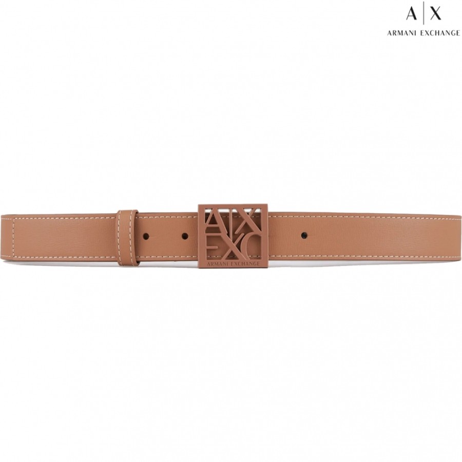 Ladies Accessories Armani Exchange | Armani Exchange Women'S Belt With Square Buckle, Ocher Color 9411300A874109352