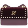 Ladies Bags Blumarine | Blumarine Burgundy Velvet & Leather Mini Bag B83Pwb710012090