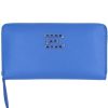 Ladies Accessories ERMANNO Ermanno Scervino | Ermanno Ermanno Scervino Women'S Elegant Blue Leather Wallet Made In Italy 12600086