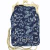 Ladies Bags Cromia | Cromia Purse / Clutch Bag For Cell Phone In Vintage Style, Of Blue Jacquard Fabric 2600259