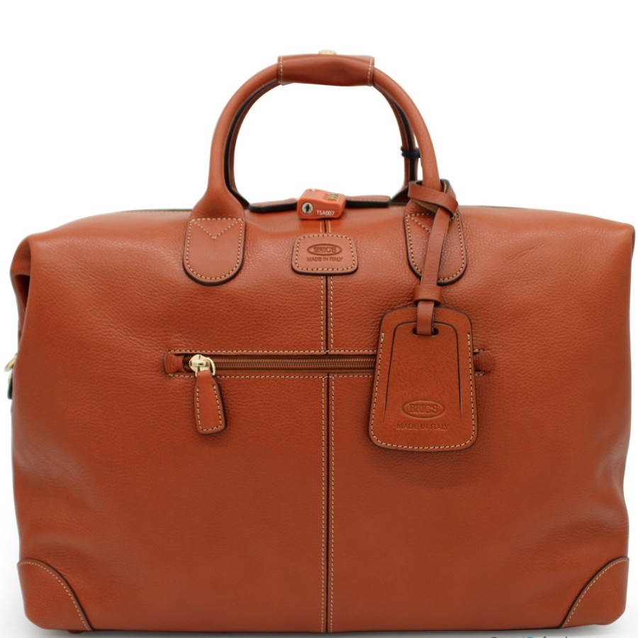 Luggage: Travel Bags And Suitcases BRIC'S | Bric'S Life Pelle Brown Tuscan Leather Travel Bag, M Bpl20203.098