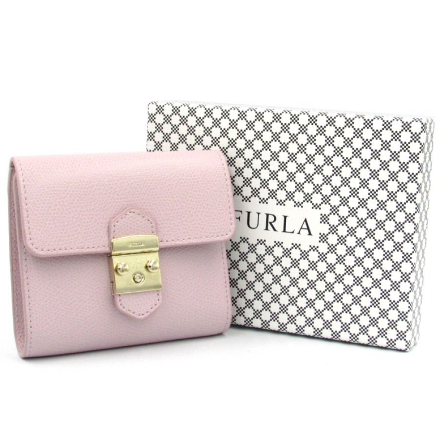 Ladies Accessories FURLA | Furla Metropolis Pink Leather Small Wallet 0988427