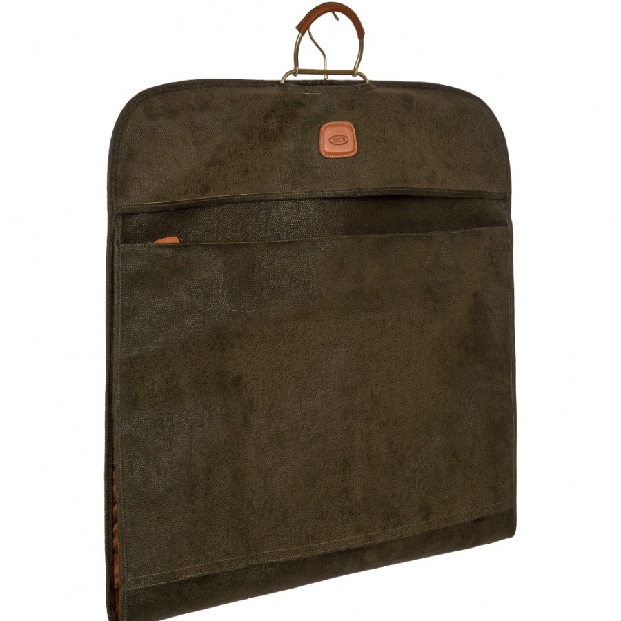 Luggage: Travel Bags And Suitcases BRIC'S | Bric'S Life Travel Garment Bag / Suit Cover, Olive Brown Color Blf00332.378