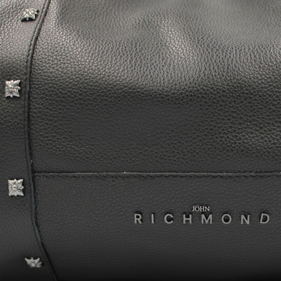 Ladies Bags John Richmond | John Richmond Tote Bag Of Black Genuine Leather, Made In Italy Jr-W-1071