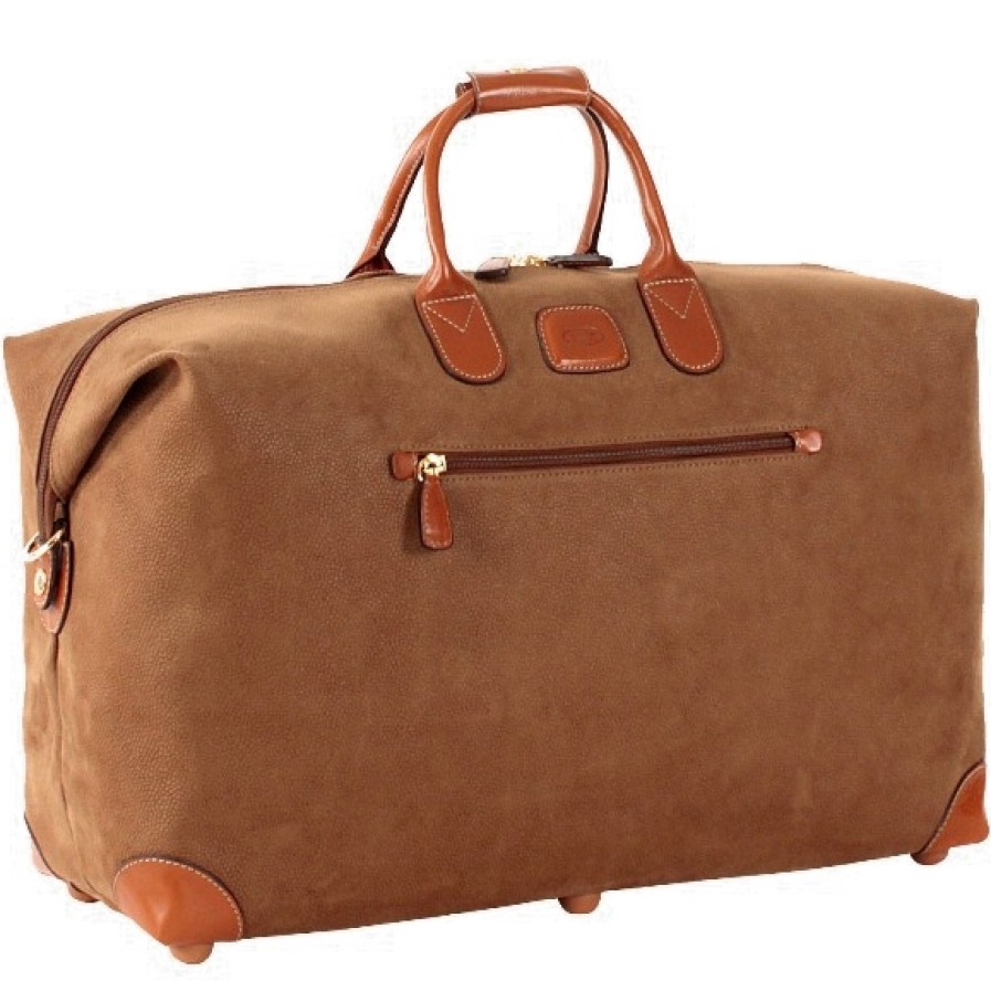 Luggage: Travel Bags And Suitcases BRIC'S | Bric'S Life Large Travel Bag Of Resistant Camel Color Fabric And Leather Blf20202.216