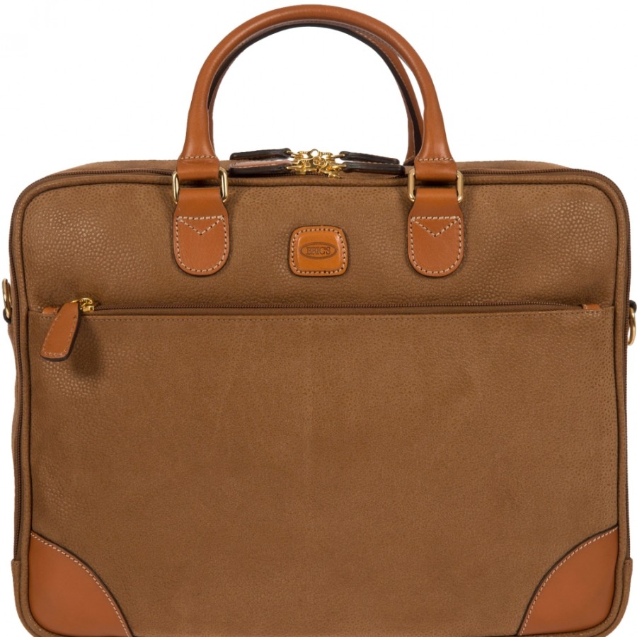 Business Bags BRIC'S | Bric'S Life 15In Laptop Bag Of Resistant Fabric & Leather, Reindeer Color Blf15130.216