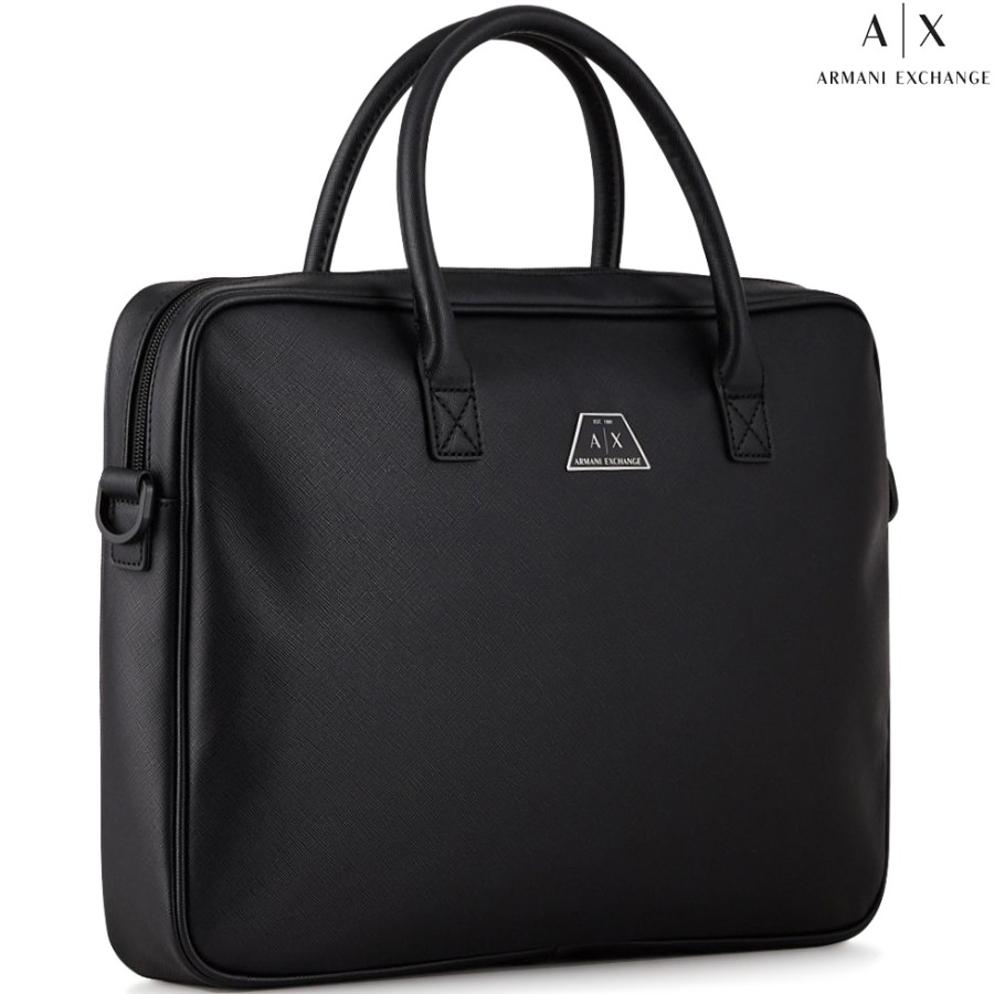 Business Bags Armani Exchange | Armani Exchange Men'S Black Business Carry-Laptop 15 952195-Cc523