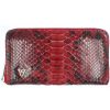 Ladies Accessories GHIBLI | Ghibli Women'S Wallet Of Handpainted Red Real Python Leather 1355