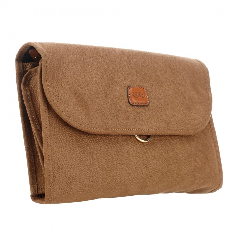 Luggage: Travel Bags And Suitcases BRIC'S | Bric'S Life Necessaire For Travel / Purse, With Hook, Ocher Color Blf00676.378