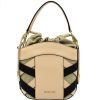 Ladies Bags Cromia | Cromia Bucket Bag In Cream Color With Decorative Side Weave 1405164