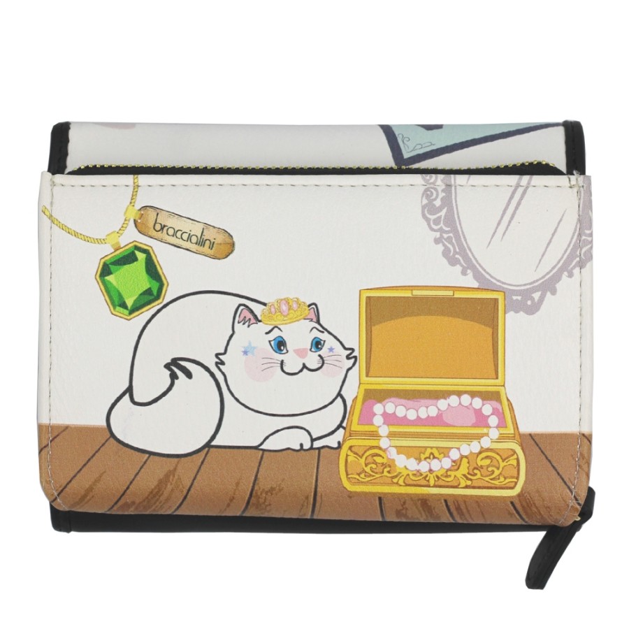 Ladies Accessories Braccialini | Braccialini All Round Flap Wallet With Cats B17114-Al-818-Uni