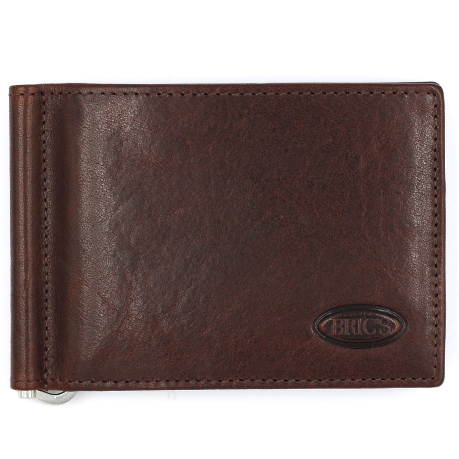 Mens Accessories BRIC'S | Bric'S Men'S Wallet With Money Clip Of Real Brown Leather Bh109207.002