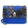 Ladies Bags Cavalli CLASS | Cavalli Class Blue Mini Bag With Applique Of Lion In Ancient Greek Style C83Pwcrr0052080