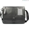 Mens Bags PIQUADRO | Piquadro Men'S Black Leather Messenger Bag With Laptop & Ipad Pockets Ca4639W97