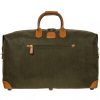 Luggage: Travel Bags And Suitcases BRIC'S | Bric'S Large Travel Bag Of Resistant Olive Color Fabric And Leather Blf20202.378