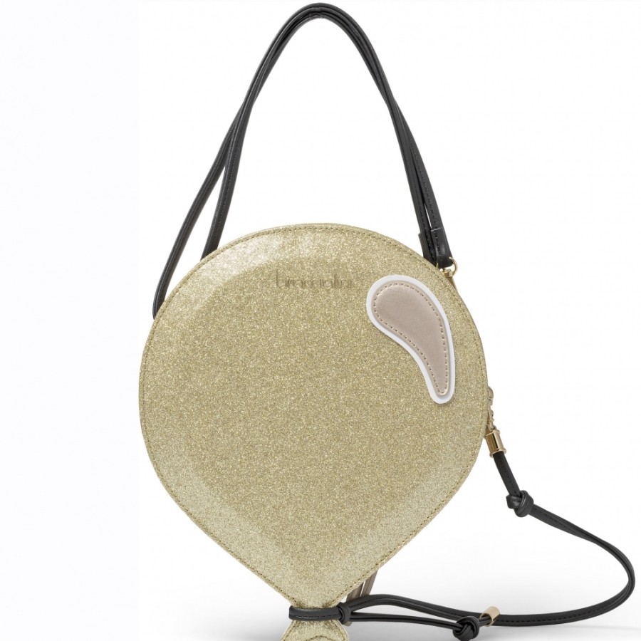 Ladies Bags Braccialini | Braccialini Shoulder Bag In The Shape Of An Inflated Balloon, Metallic Gold Color B16432