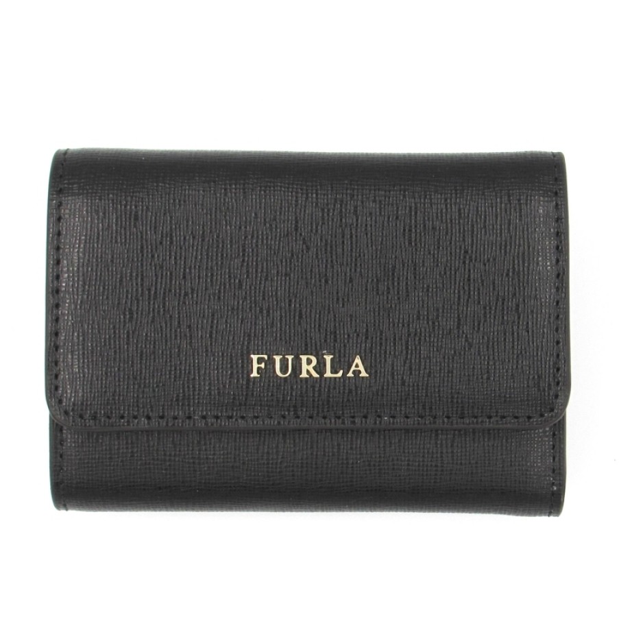 Ladies Accessories FURLA | Furla Babylon Black Leather Mini Wallet 1000386